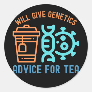 Pegatina Redonda Dará consejos genéticos para el sushi