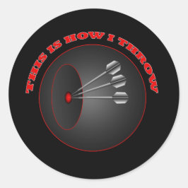 Pegatina Redonda Dardos como lanzo