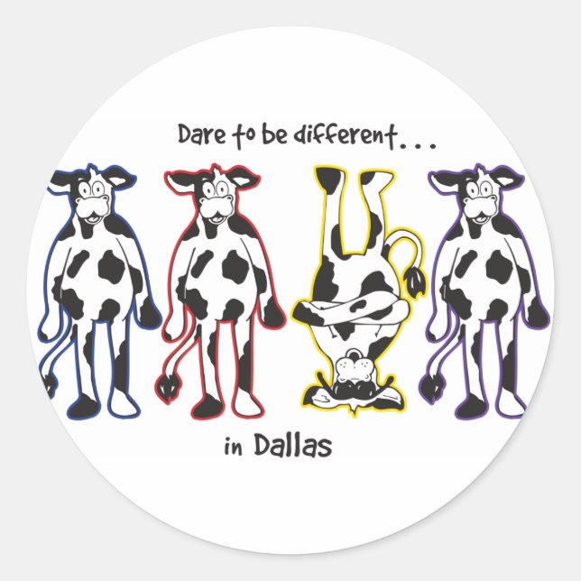 Pegatina Redonda Dare-in-Dalls (Anverso)