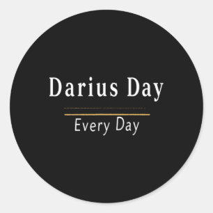 Pegatina Redonda Darius Day Meme divertido - Celebrar el amor1