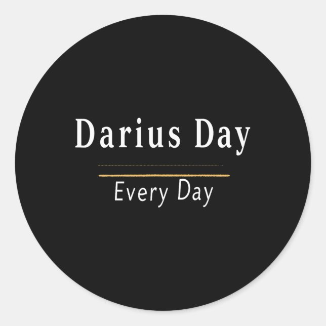 Pegatina Redonda Darius Day Meme divertido - Celebrar el amor1 (Anverso)