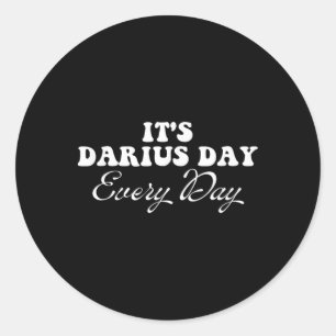 Pegatina Redonda Darius Day Meme divertido - Celebrar el amor4