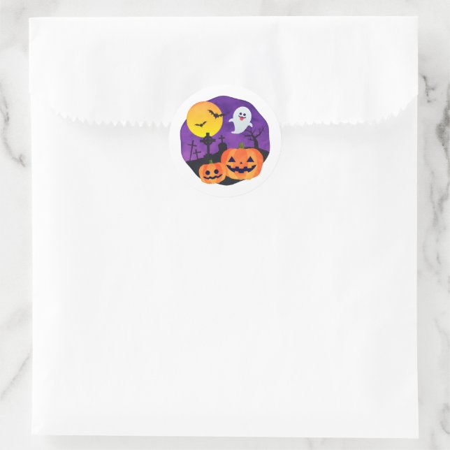 Pegatina Redonda Dark Halloween Aesthetic Stickers (Bolso)