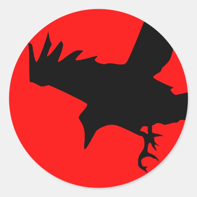 Pegatina Redonda Dark Raven (Anverso)