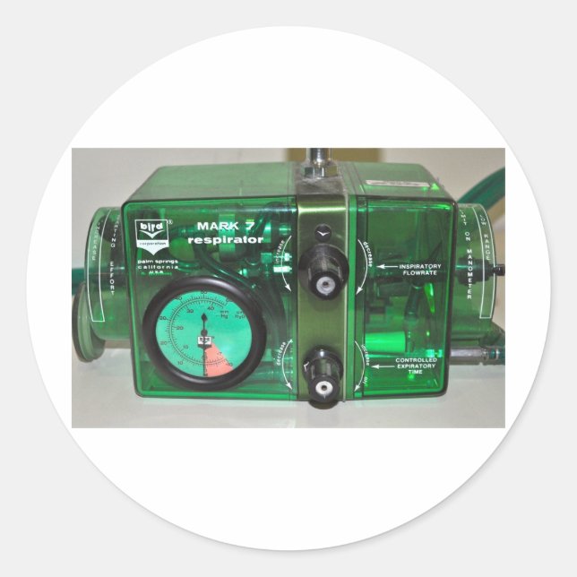 PEGATINA REDONDA DARLES EL AVE - VENTILADOR (Anverso)