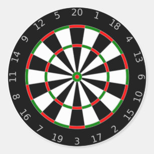 PEGATINA REDONDA DART BOARD