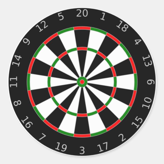 PEGATINA REDONDA DART BOARD (Anverso)