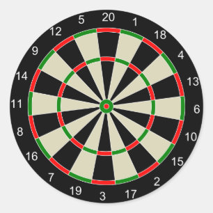 Pegatina Redonda Dart Board