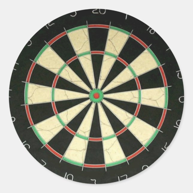 Pegatina Redonda Dart Board (Anverso)