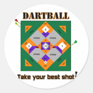 Pegatina Redonda Dartball