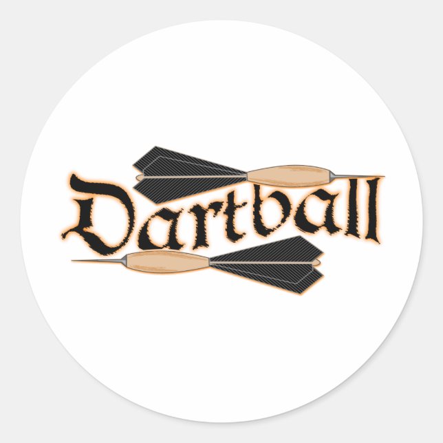 Pegatina Redonda Dartball Darts (Anverso)