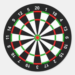 Pegatina Redonda Dartboard