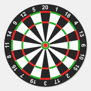 Pegatina Redonda Dartboard