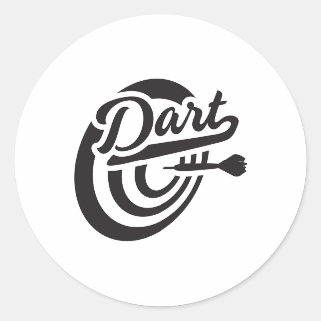 Pegatina Redonda Darts Dart 180 Dartboard Bullseye Arrow Idea (Anverso)