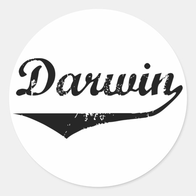 Pegatina Redonda Darwin (Anverso)