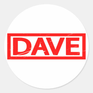 Pegatina Redonda Dave Stamp