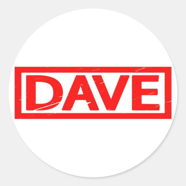Pegatina Redonda Dave Stamp (Anverso)