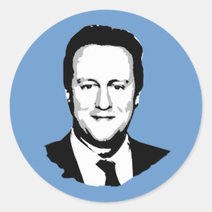 Pegatina Redonda David Cameron