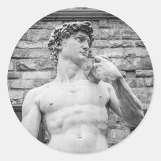 Pegatina Redonda David (Michelangelo)