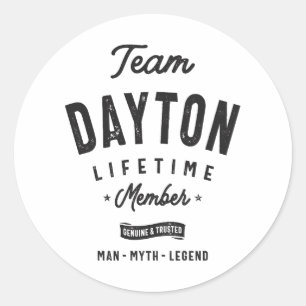 Pegatina Redonda Dayton Lifetime Miembro Nombre Personalizado Dayto
