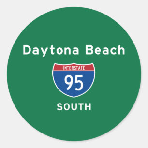 Pegatina Redonda Daytona Beach 95