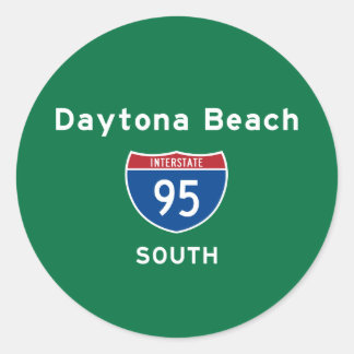 Pegatina Redonda Daytona Beach 95