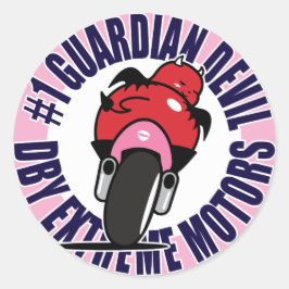 Pegatina Redonda DBY EXTREME MOTORS VINTAGE Lucky Devil 2