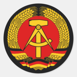 Pegatina Redonda DDR de Alemania del Este