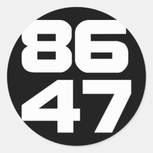 Pegatina Redonda De 86 47 Anti Trump Resist Project 2025