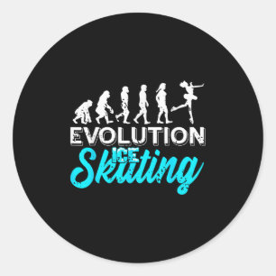 Pegatina Redonda De Apes A Blades La Progresión Glide