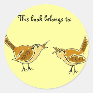 Pegatina Redonda DE- Aves Este libro pertenece a: pegatinas