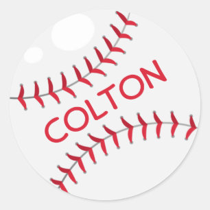 Pegatina redonda de béisbol clásico