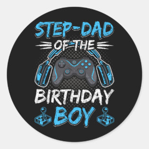 Pegatina Redonda De Birthday Boy Video Gamer Gaming 1
