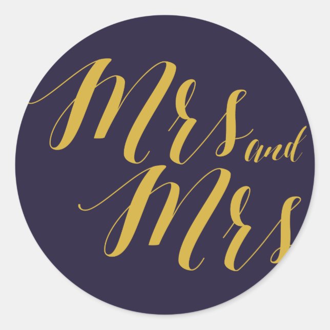 Pegatina redonda de Boda lesbiana de Moda rusa de  (Anverso)