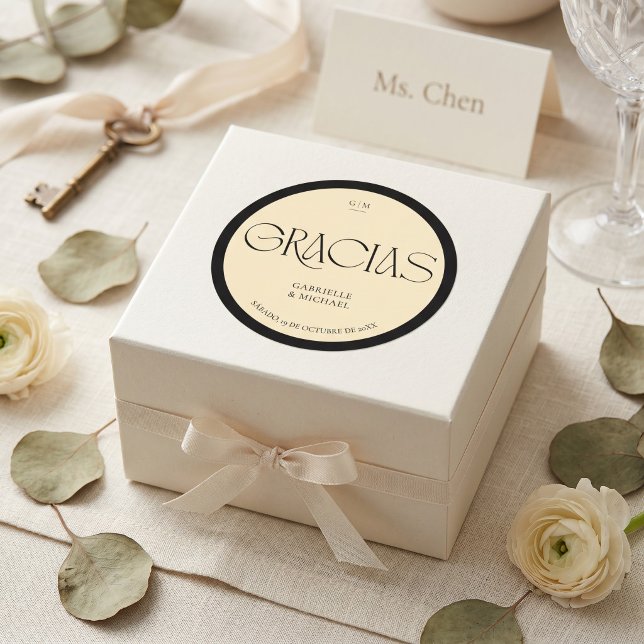 Pegatina Redonda de Boda Spanish Wedding Favor (Subido por el creador)