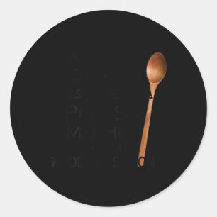 Pegatina Redonda (De espaldas) No me asustas, fui criado por un pol