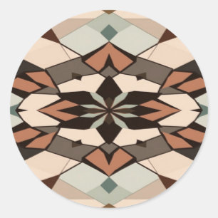 Pegatina redonda de geometría 