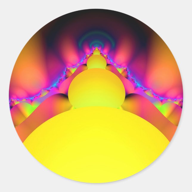 Pegatina Redonda De Huevos Dorados (Anverso)