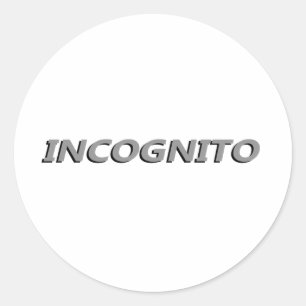 Pegatina Redonda De incógnito
