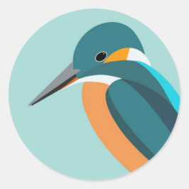 Pegatina redonda de Kingfisher