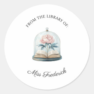 Pegatina Redonda De la Biblioteca de Etiquetas, Profesores