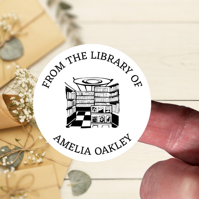 Pegatina Redonda De La Biblioteca De Profesores De Libros Personali (Subido por el creador)