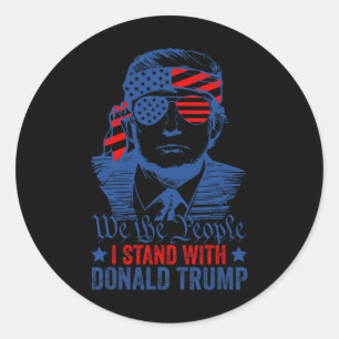 Pegatina Redonda De la camiseta de julio Nosotros, el pueblo que ap