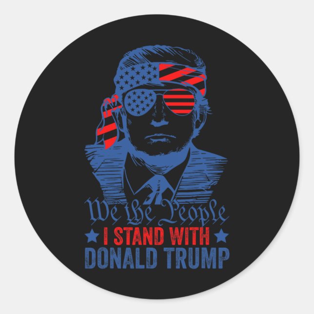 Pegatina Redonda De la camiseta de julio Nosotros, el pueblo que ap (Anverso)