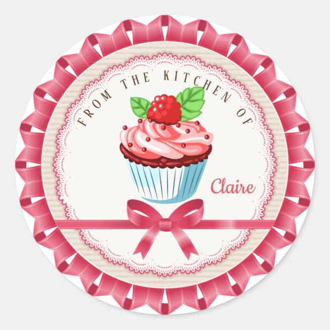 Pegatina Redonda de la cocina de (Anverso)