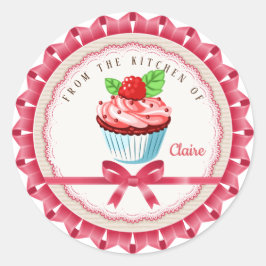 Pegatina Redonda de la cocina de