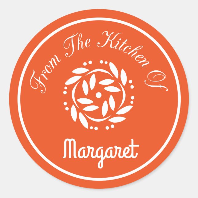 Pegatina Redonda De La Cocina De (Anverso)