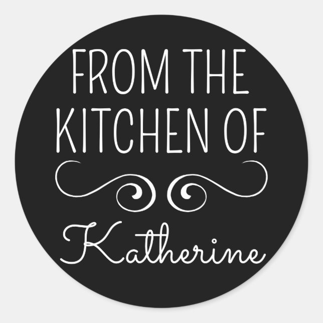 Pegatina Redonda De La Cocina De (Anverso)