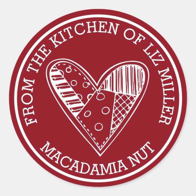 Pegatina Redonda De La Cocina De (Anverso)