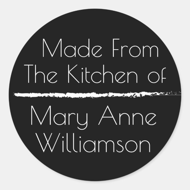 Pegatina Redonda De La Cocina De (Anverso)